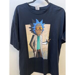 Rick & Morty Cool Rick Black‎ Tshirt Sz 2xl